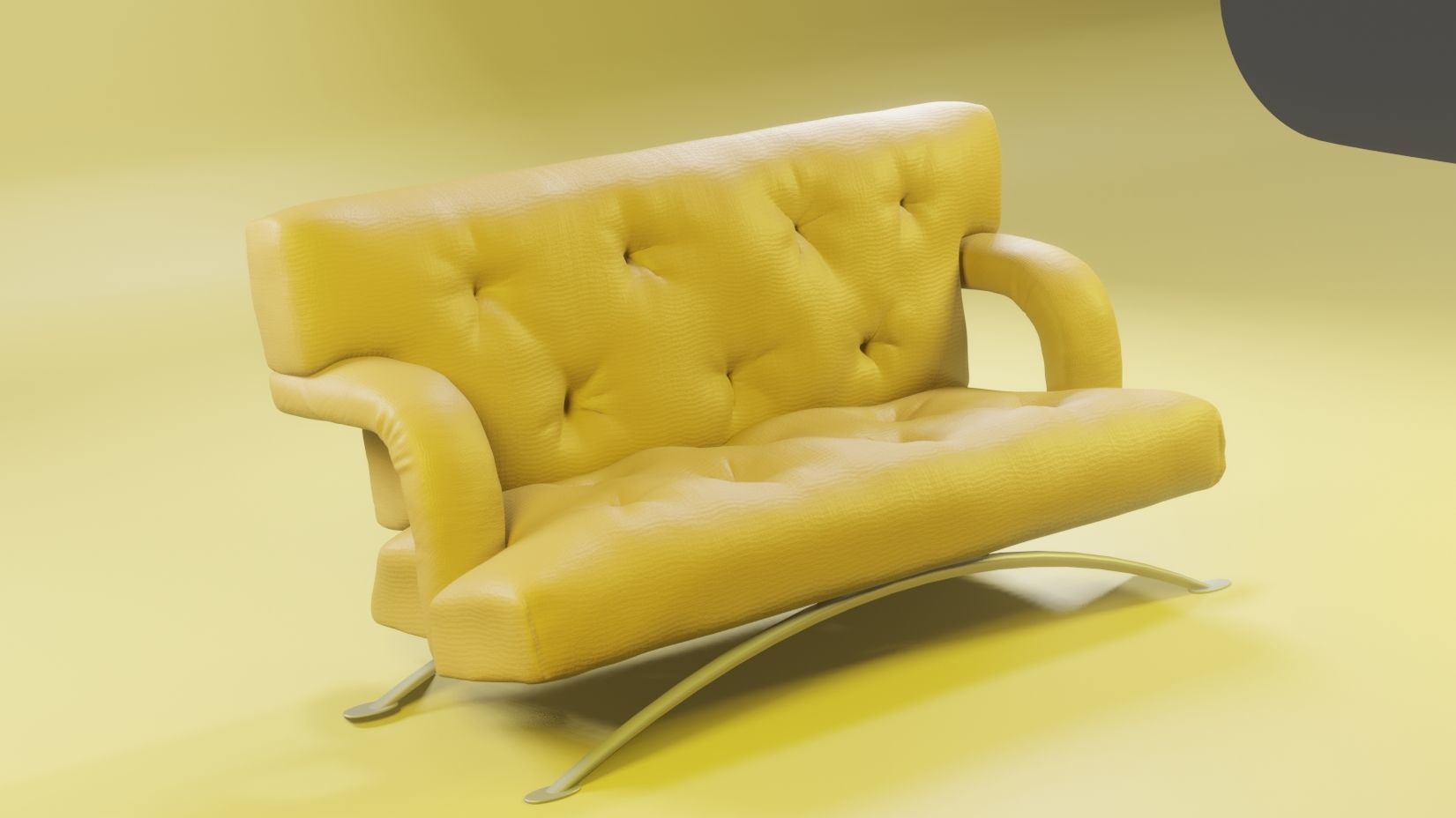 Sofa with tufting 3D model_1
