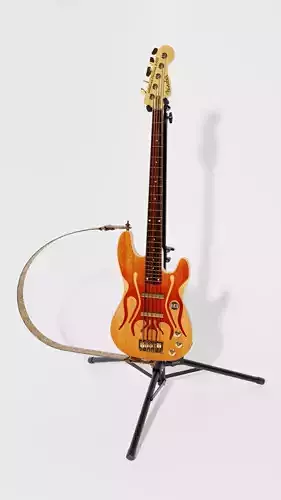 Bass Guitar with stand Fender Joboline Custom Bass