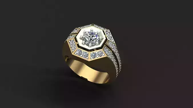 Men Ring with Diamond