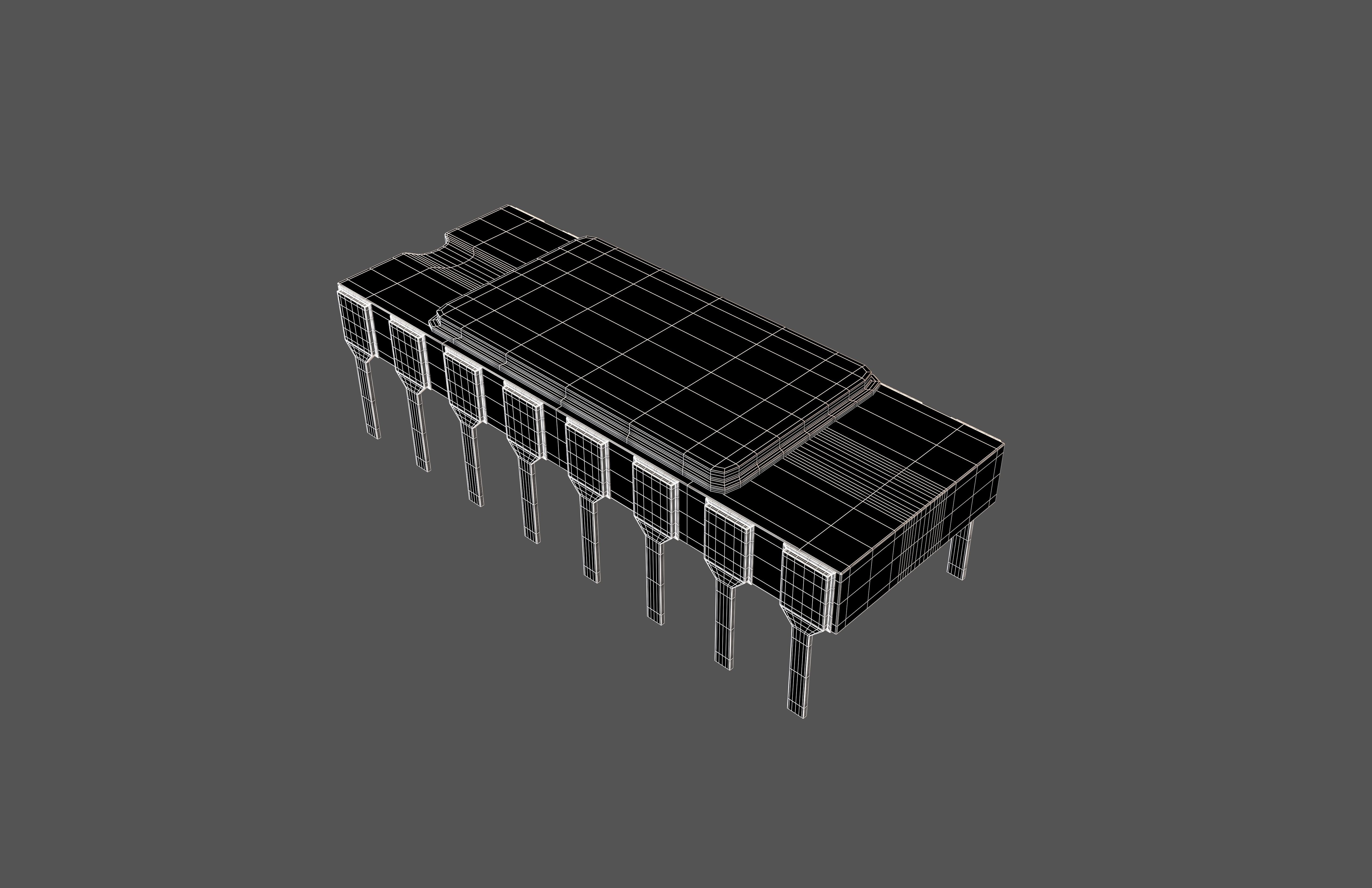 Intel C4004 CPU v1 002 Low-poly 3D model_6