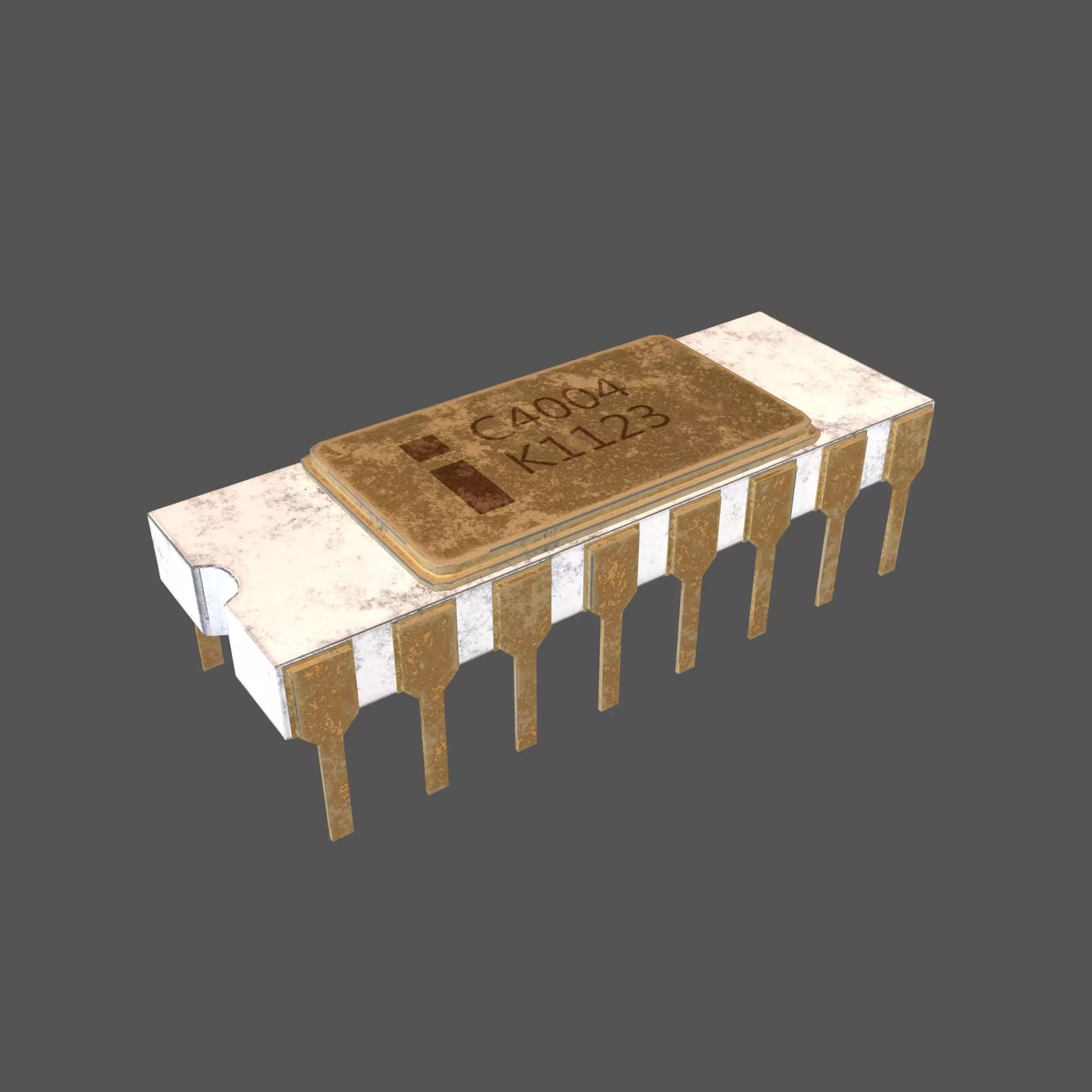 Intel C4004 CPU v1 002 Low-poly 3D model_0