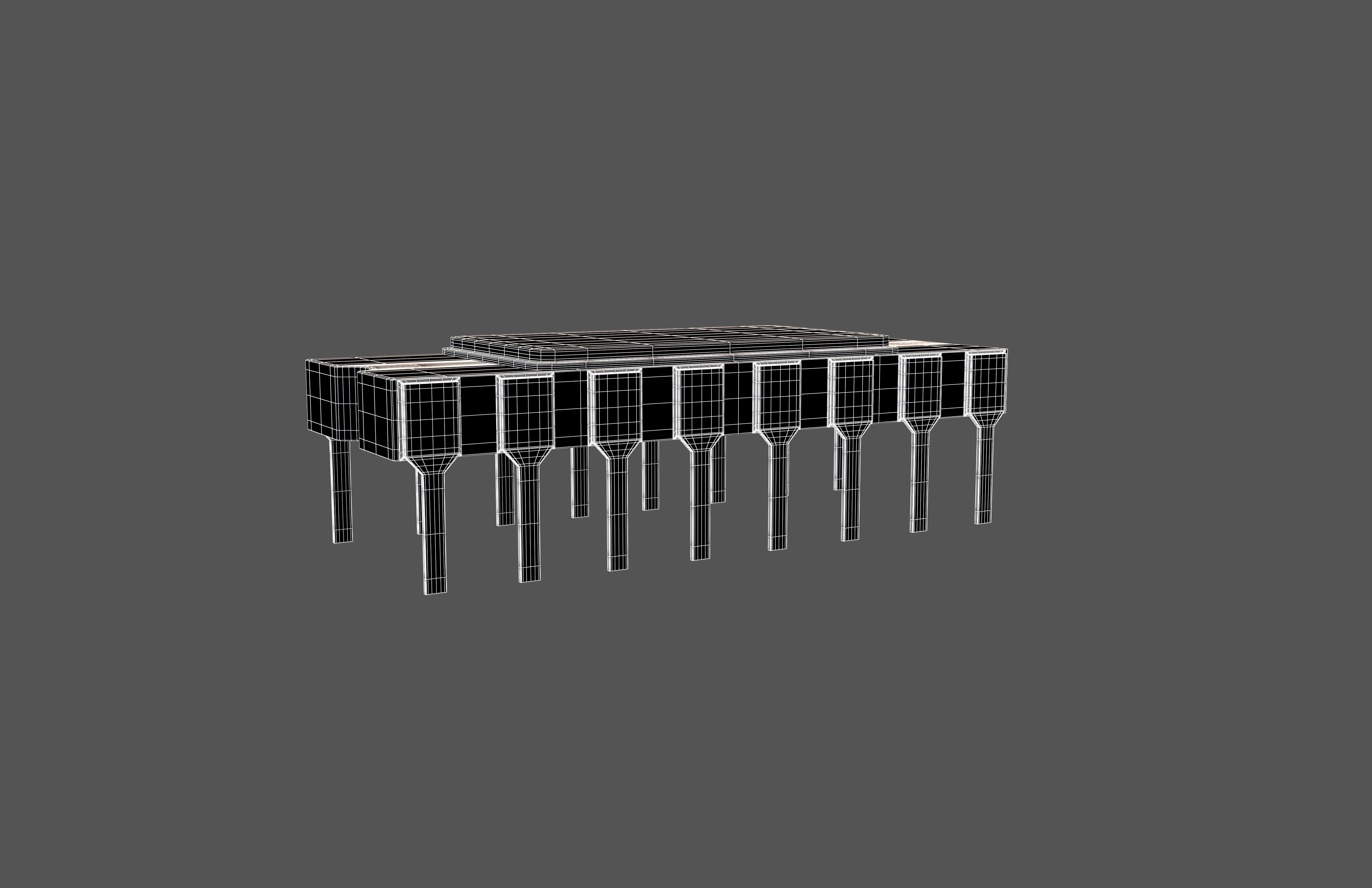 Intel C4004 CPU v1 002 Low-poly 3D model_4