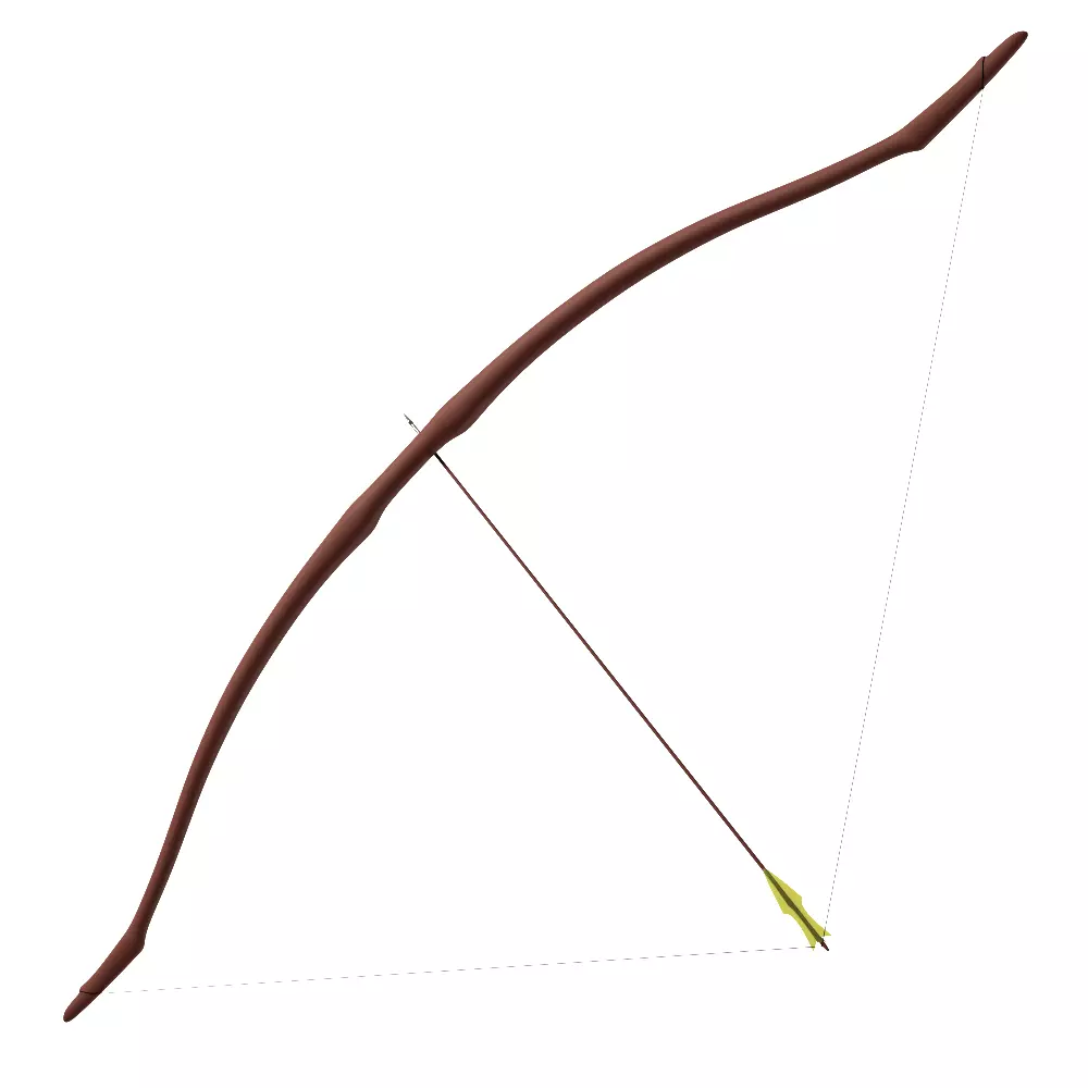 Bow arrow Free low-poly 3D model