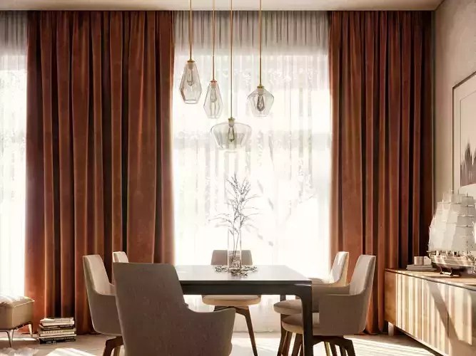 CAPTAINS DINING ROOM - Interior scene - 3d model 3D model