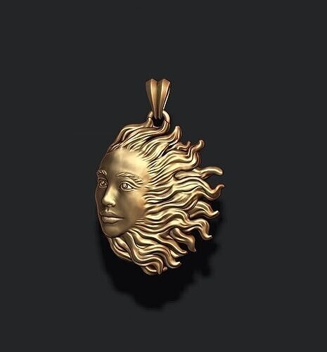 Sun pendant 3D print model