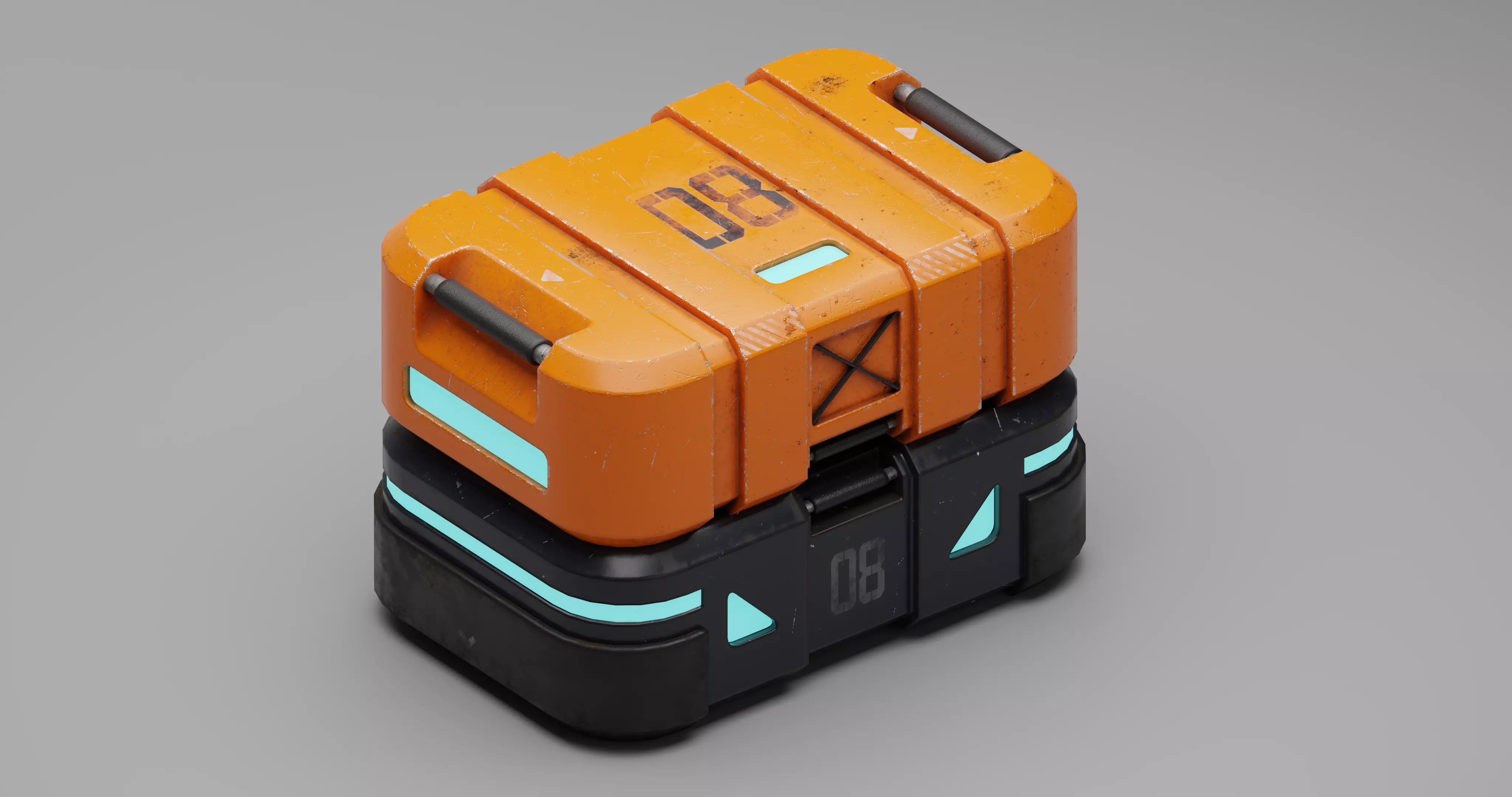Sci-fi Box PBR Low-poly Game Prop Low-poly 3D model_0