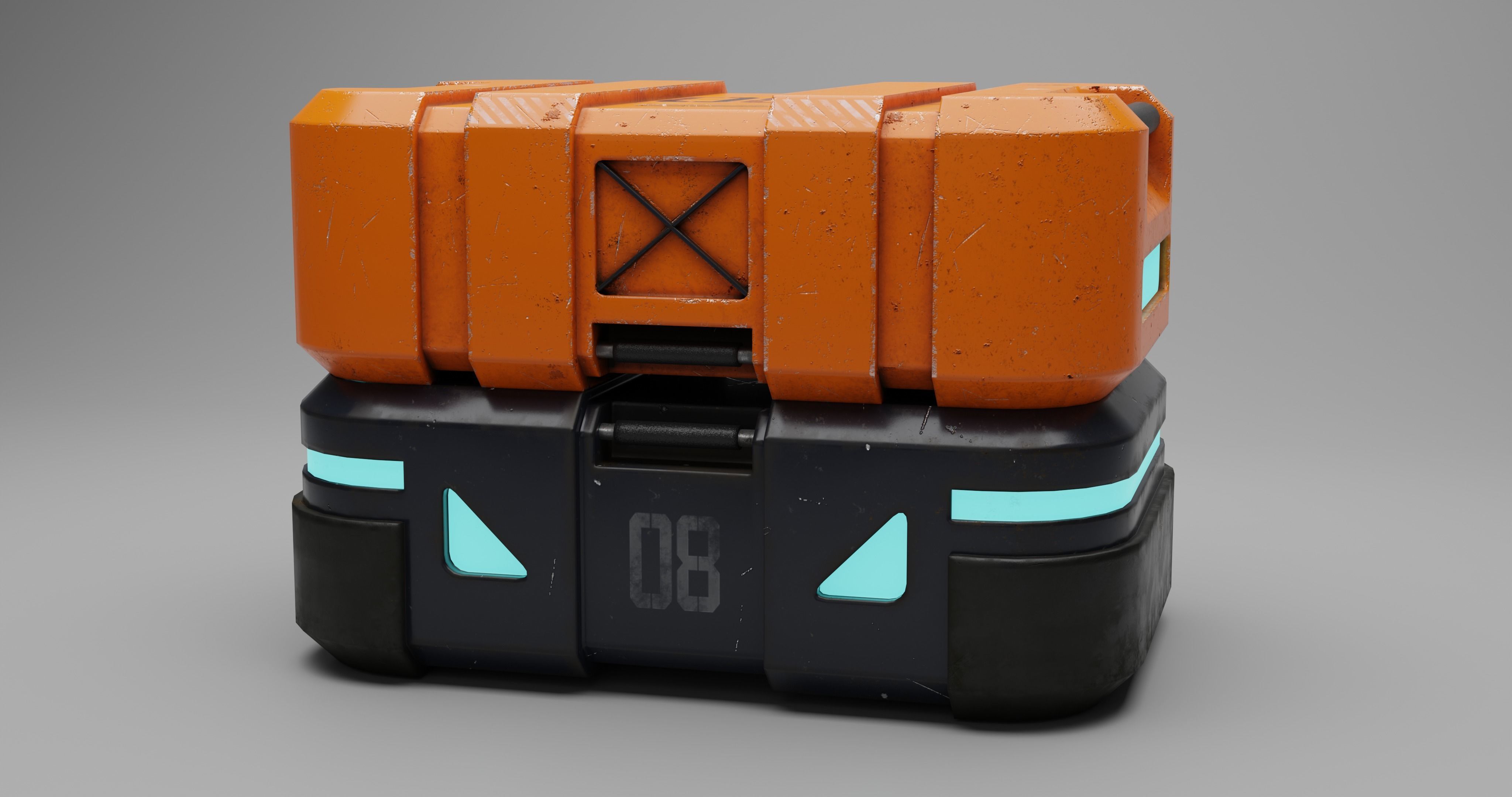 Sci-fi Box PBR Low-poly Game Prop Low-poly 3D model_1