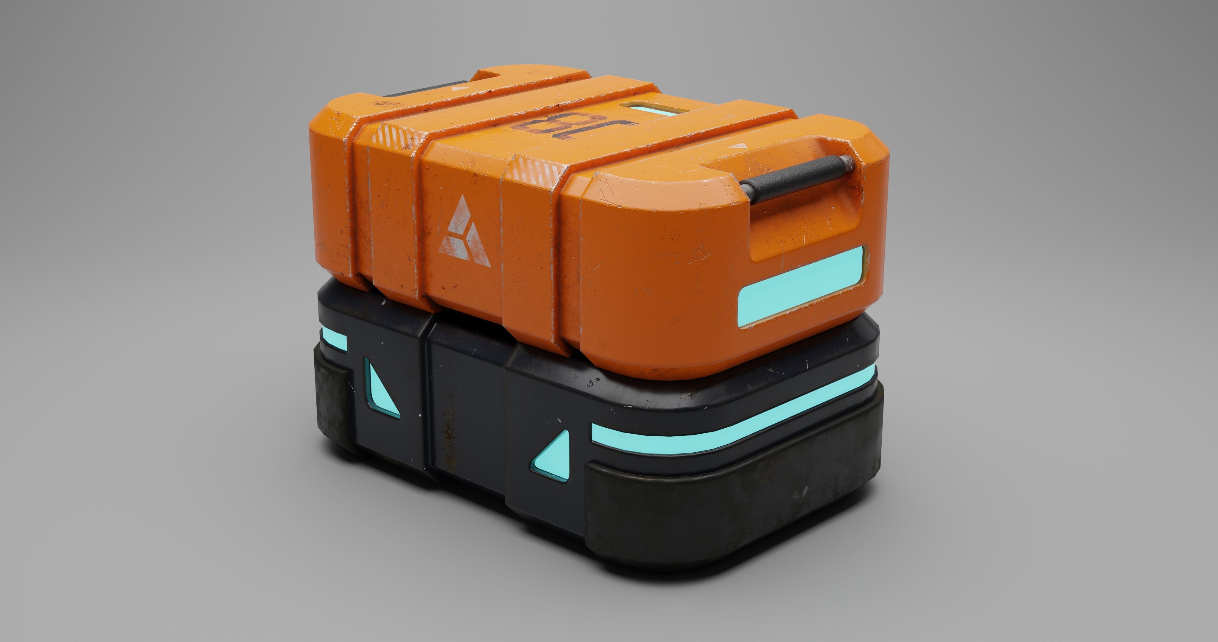 Sci-fi Box PBR Low-poly Game Prop Low-poly 3D model_2