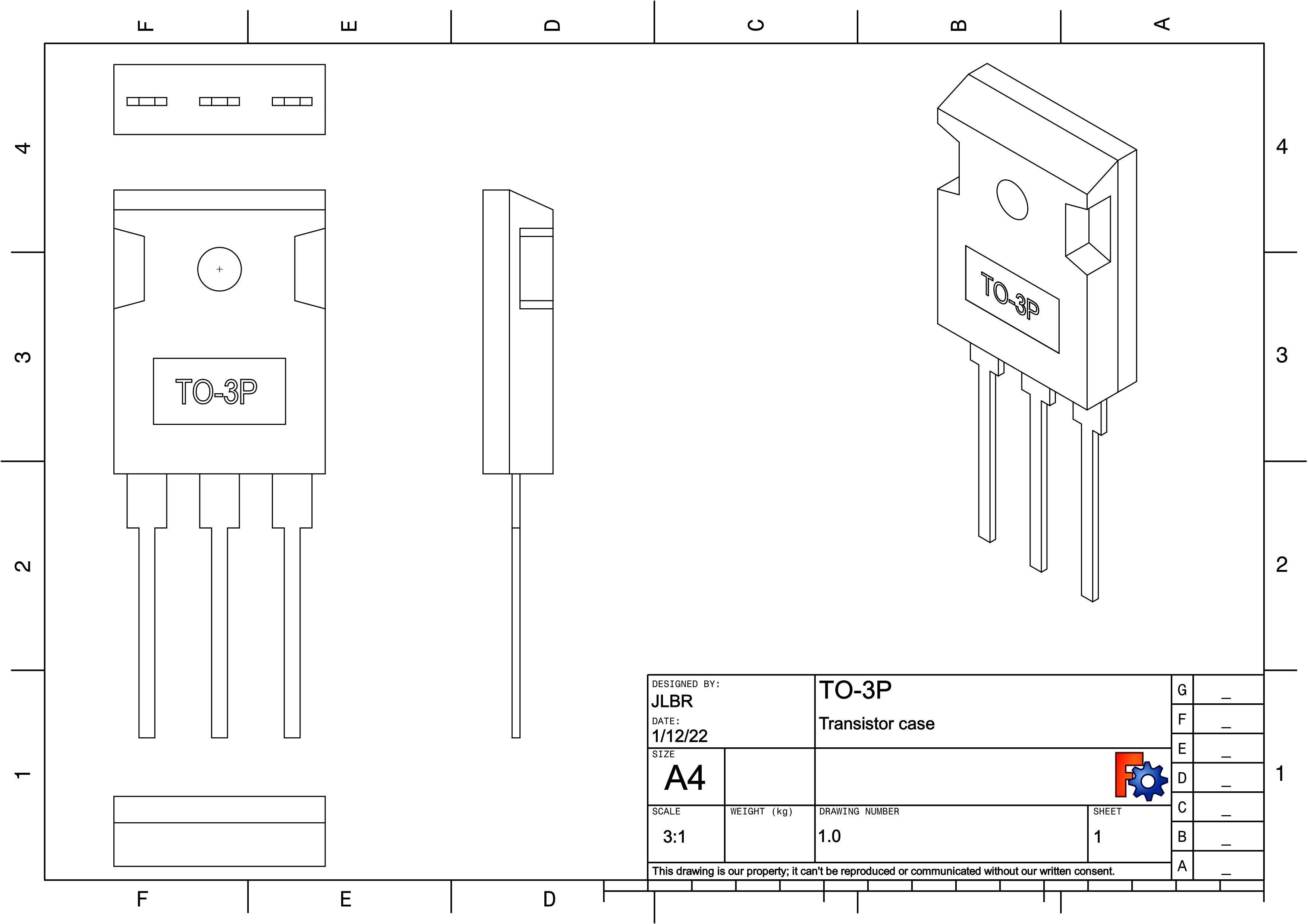 TO3P Transistor case 3D model | CGTrader