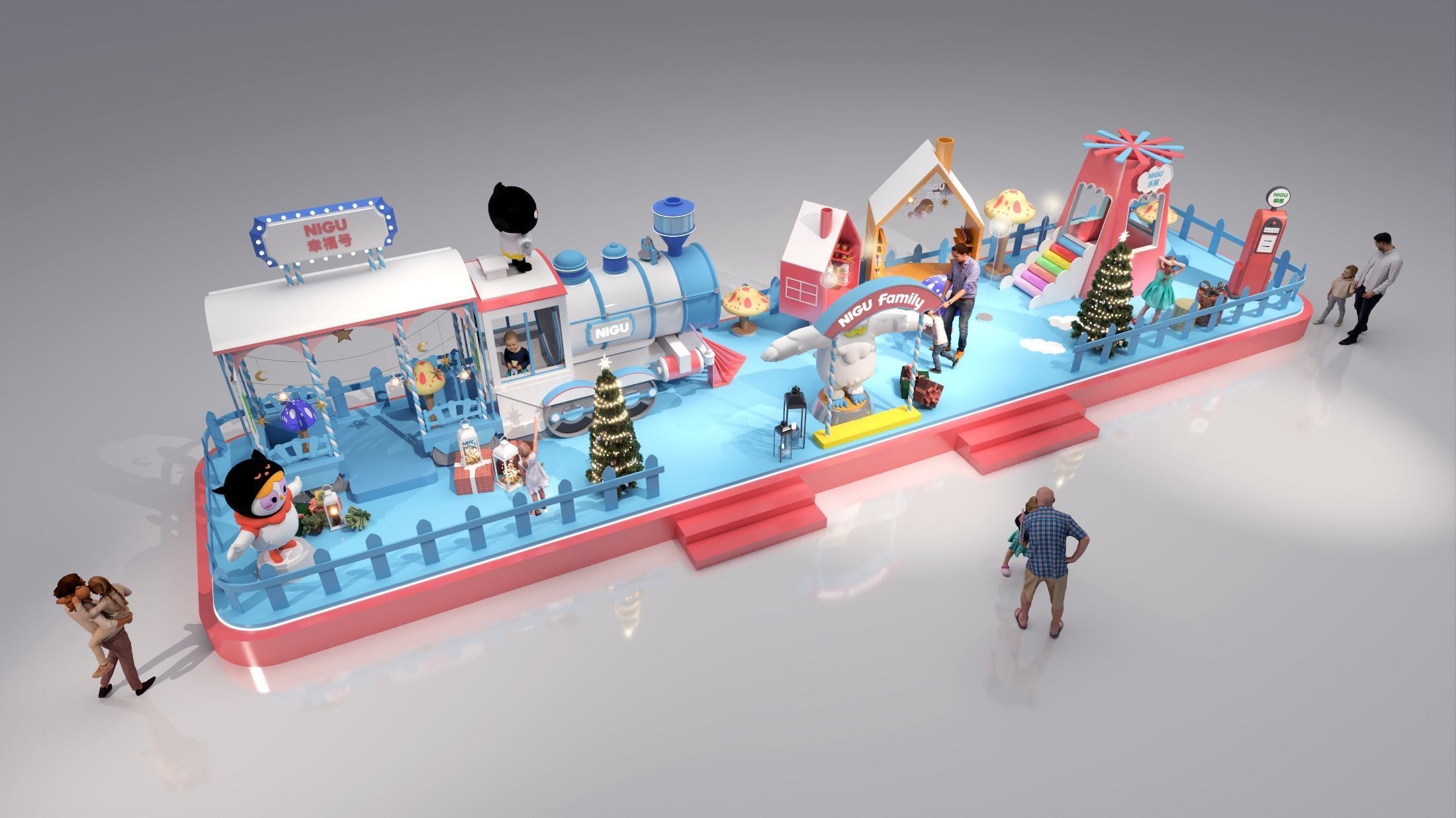 mall atrium booth 3D model_6