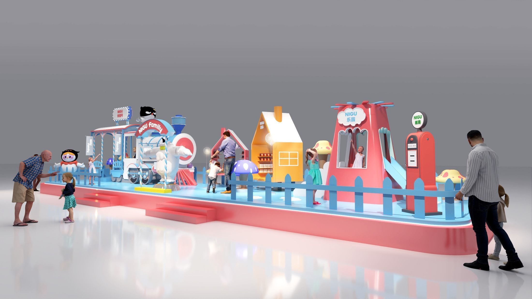 mall atrium booth 3D model_3