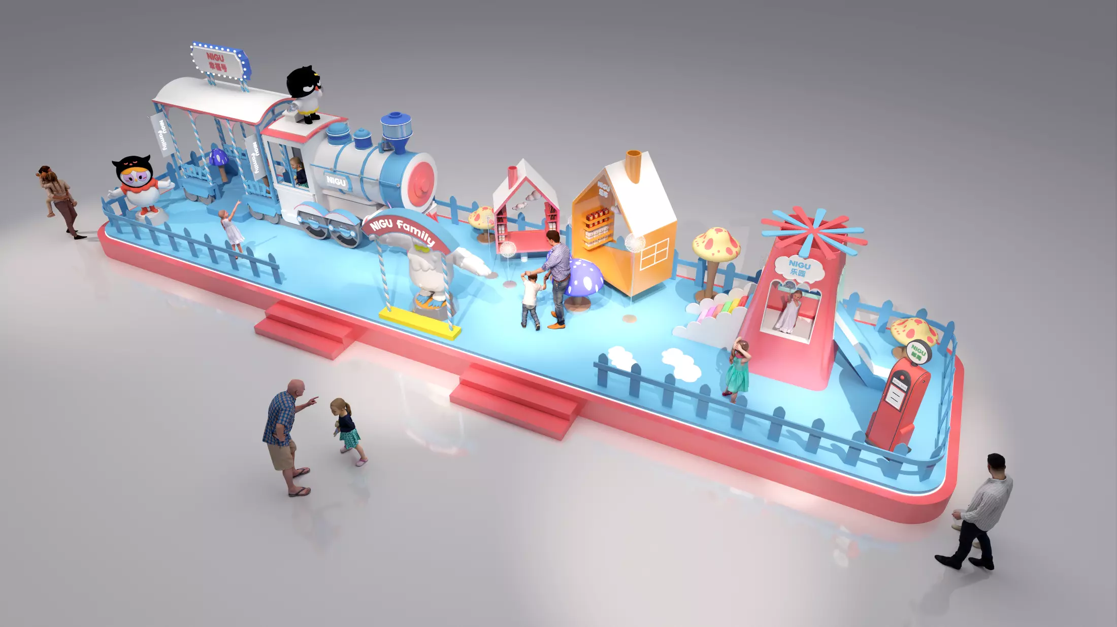 mall atrium booth 3D model_0