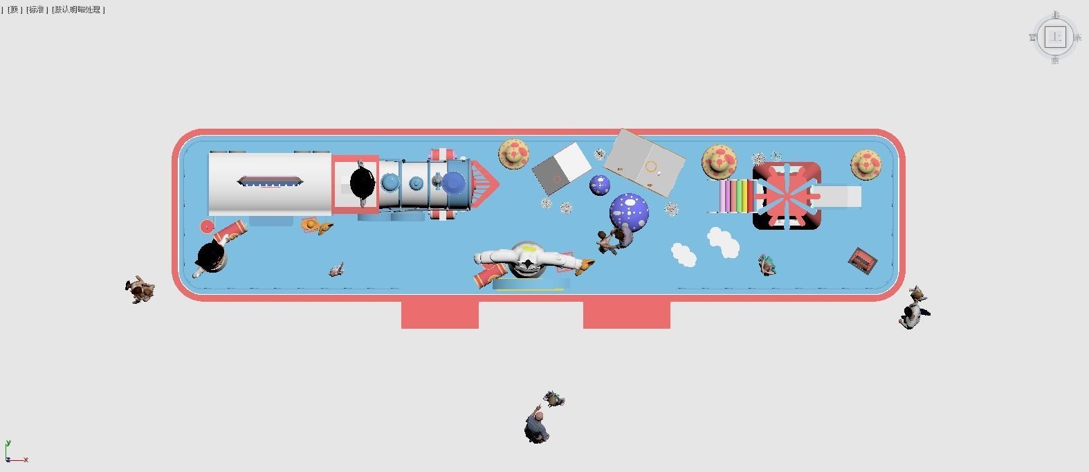 mall atrium booth 3D model_15