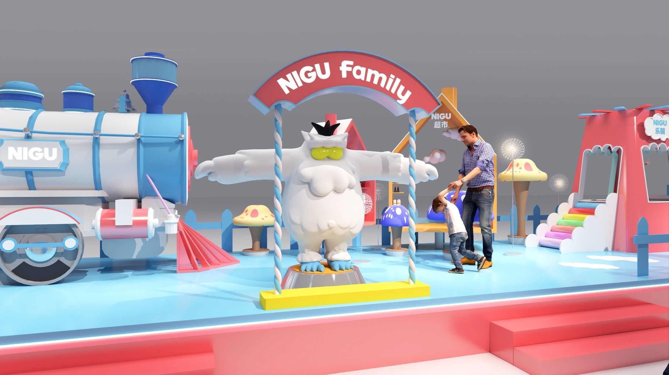 mall atrium booth 3D model_10