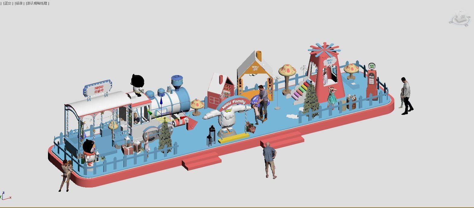 mall atrium booth 3D model_16