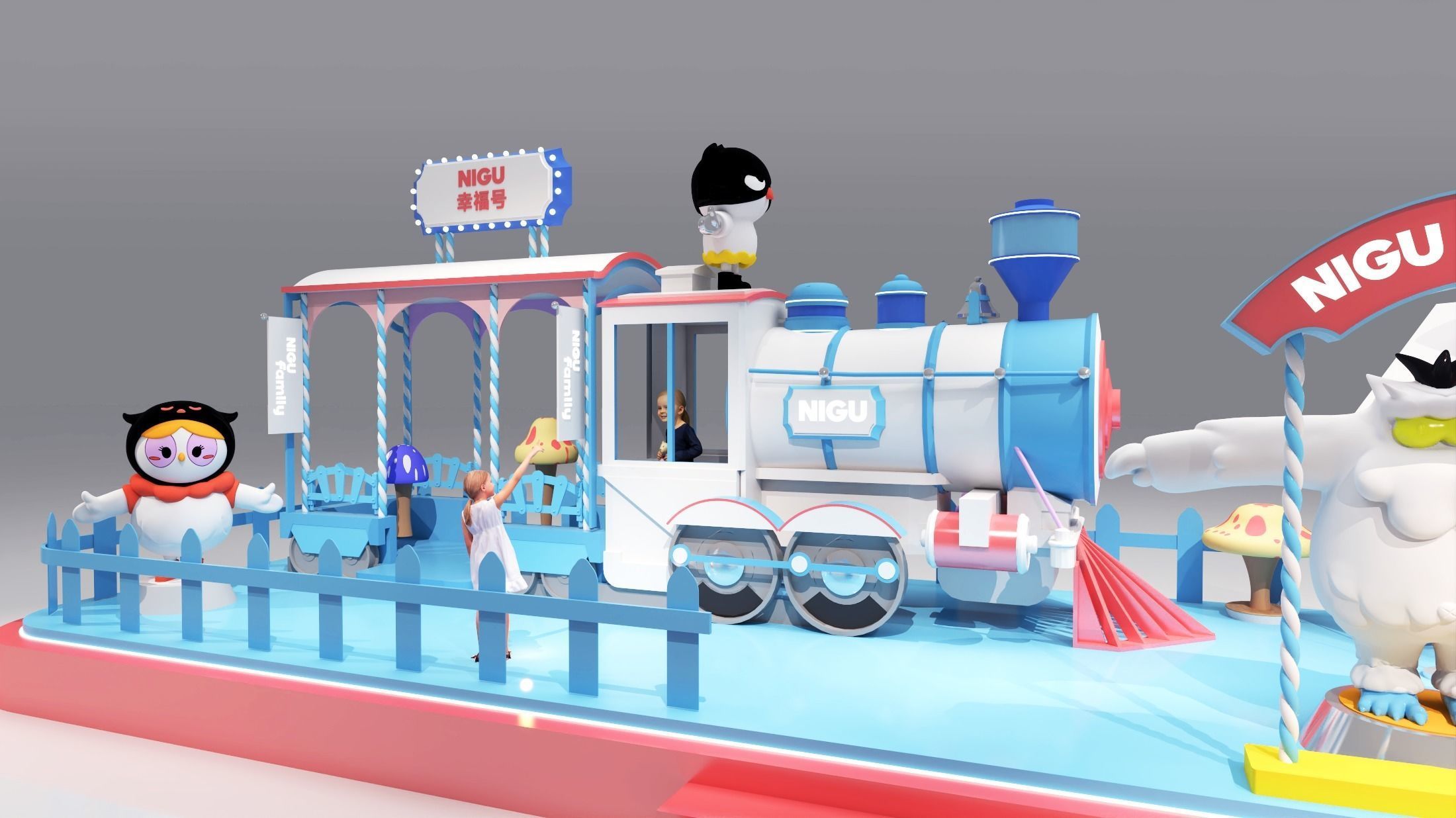 mall atrium booth 3D model_12