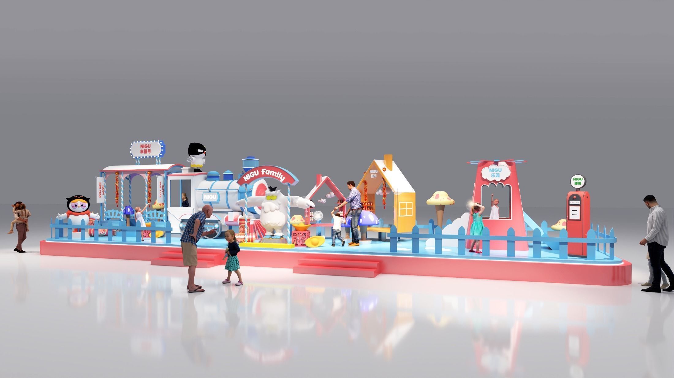 mall atrium booth 3D model_5