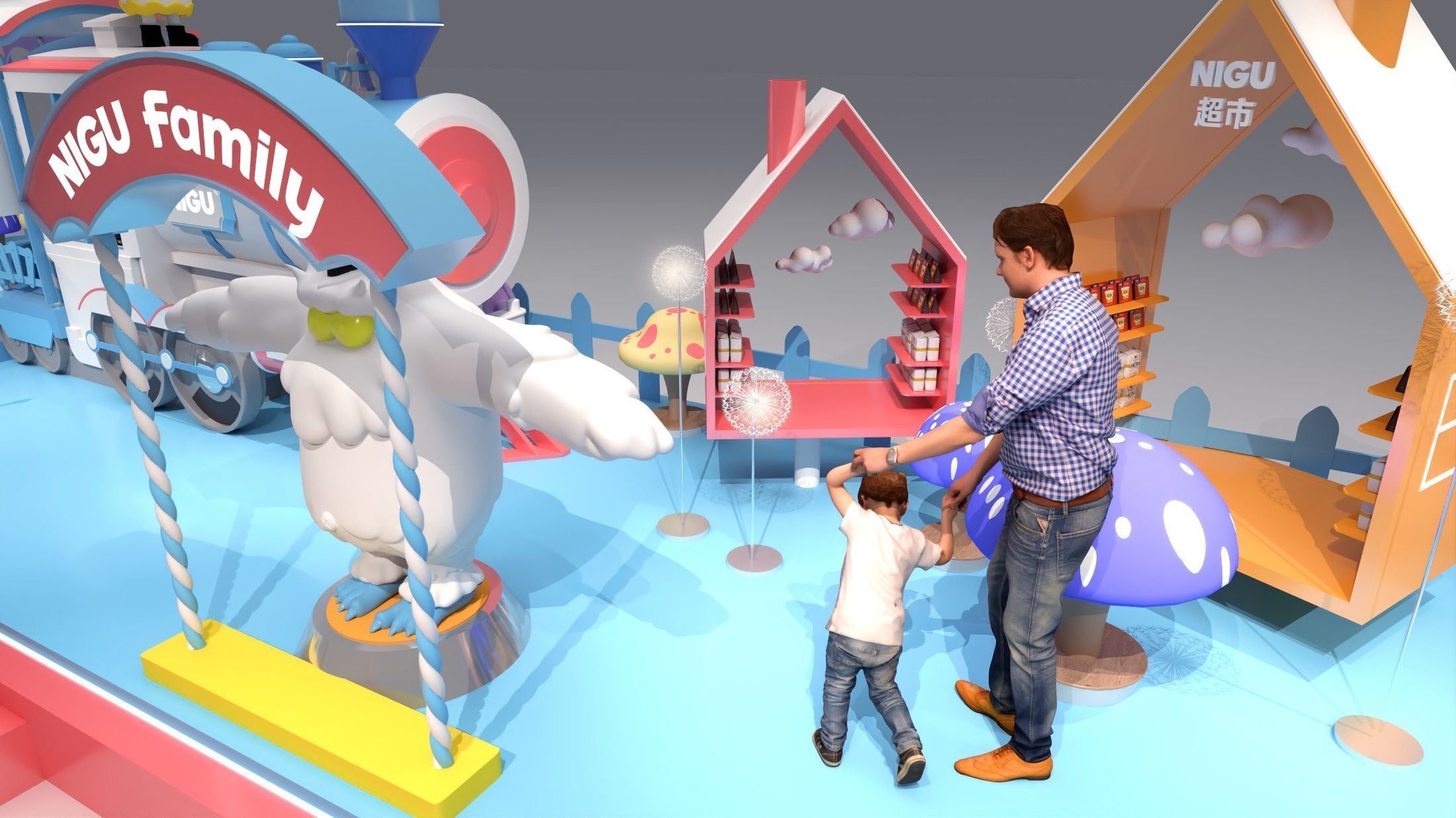 mall atrium booth 3D model_11