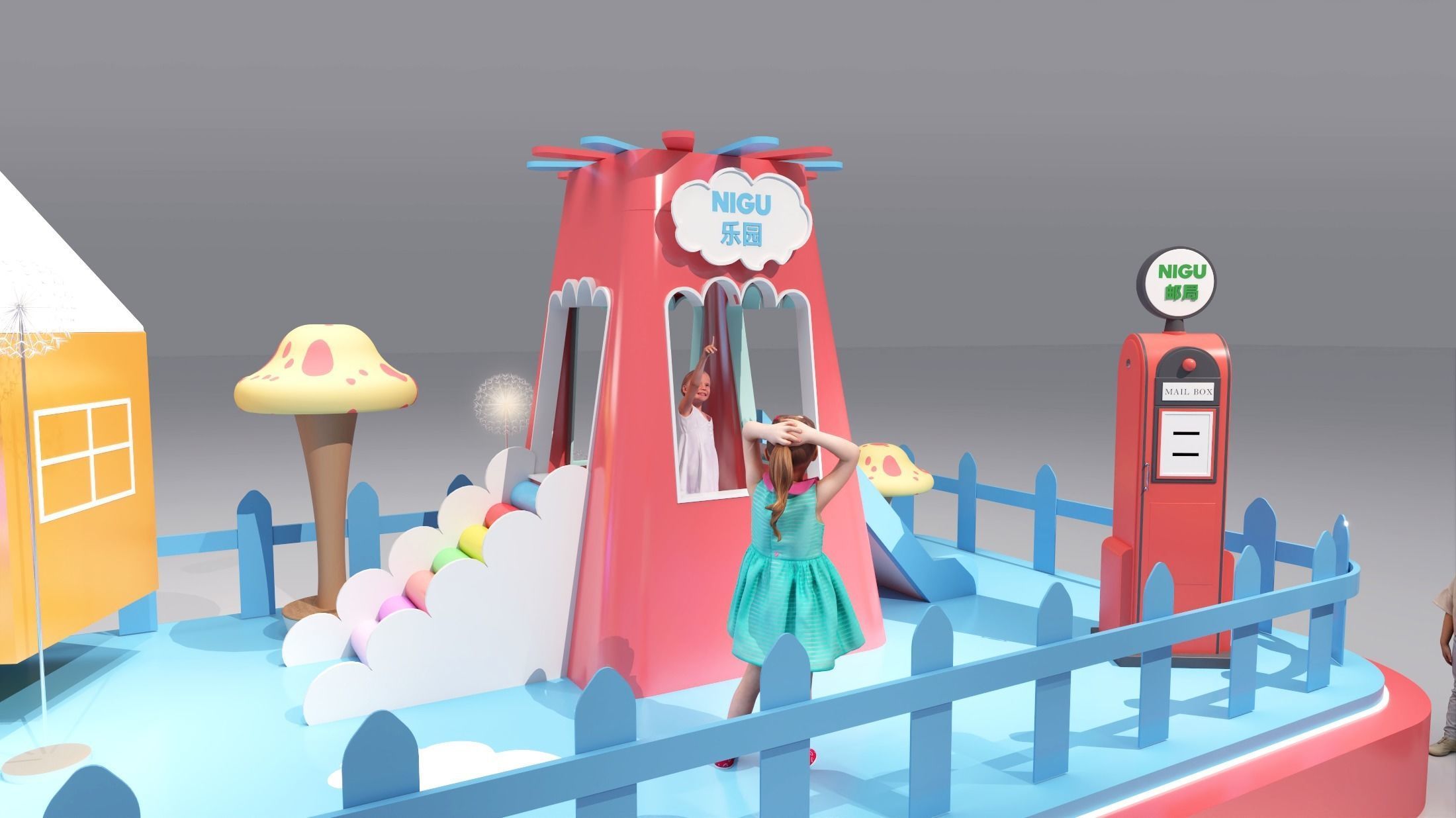 mall atrium booth 3D model_13