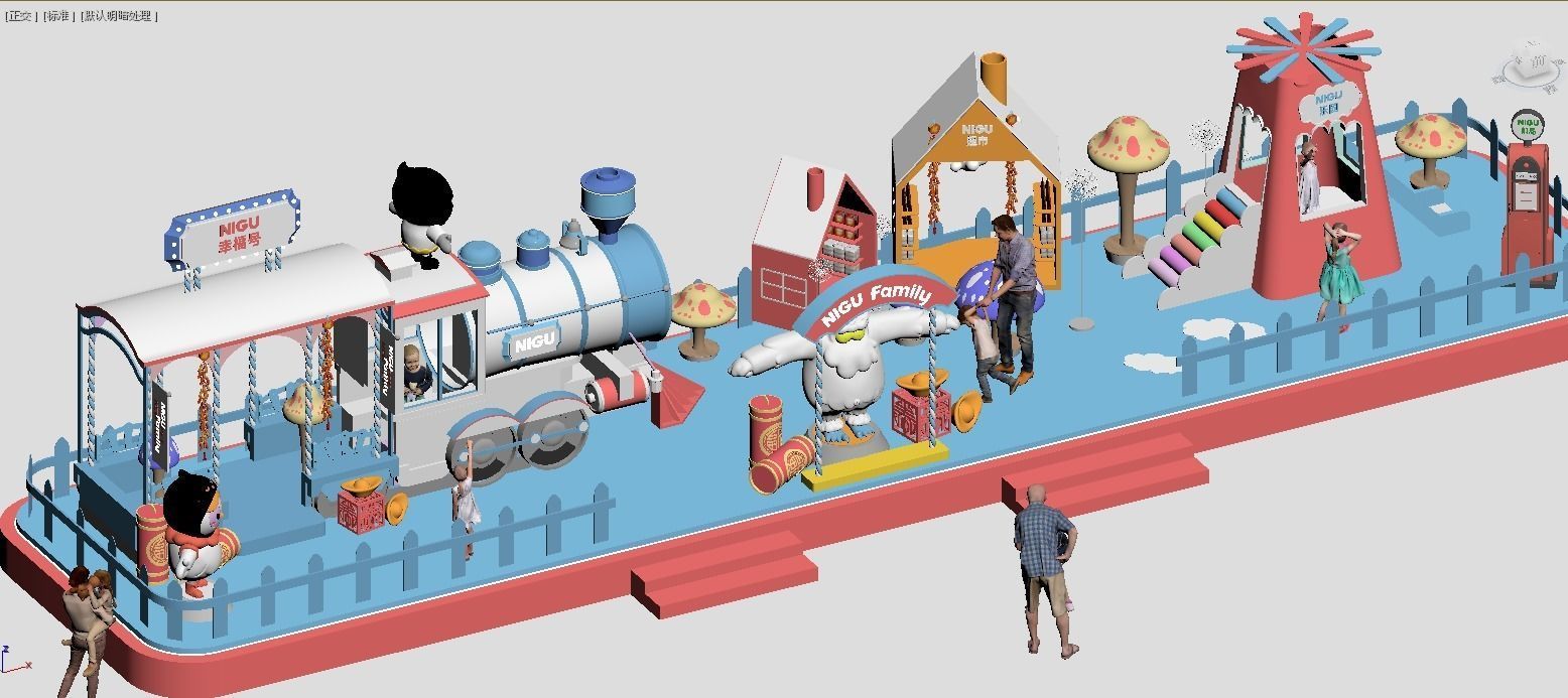 mall atrium booth 3D model_17