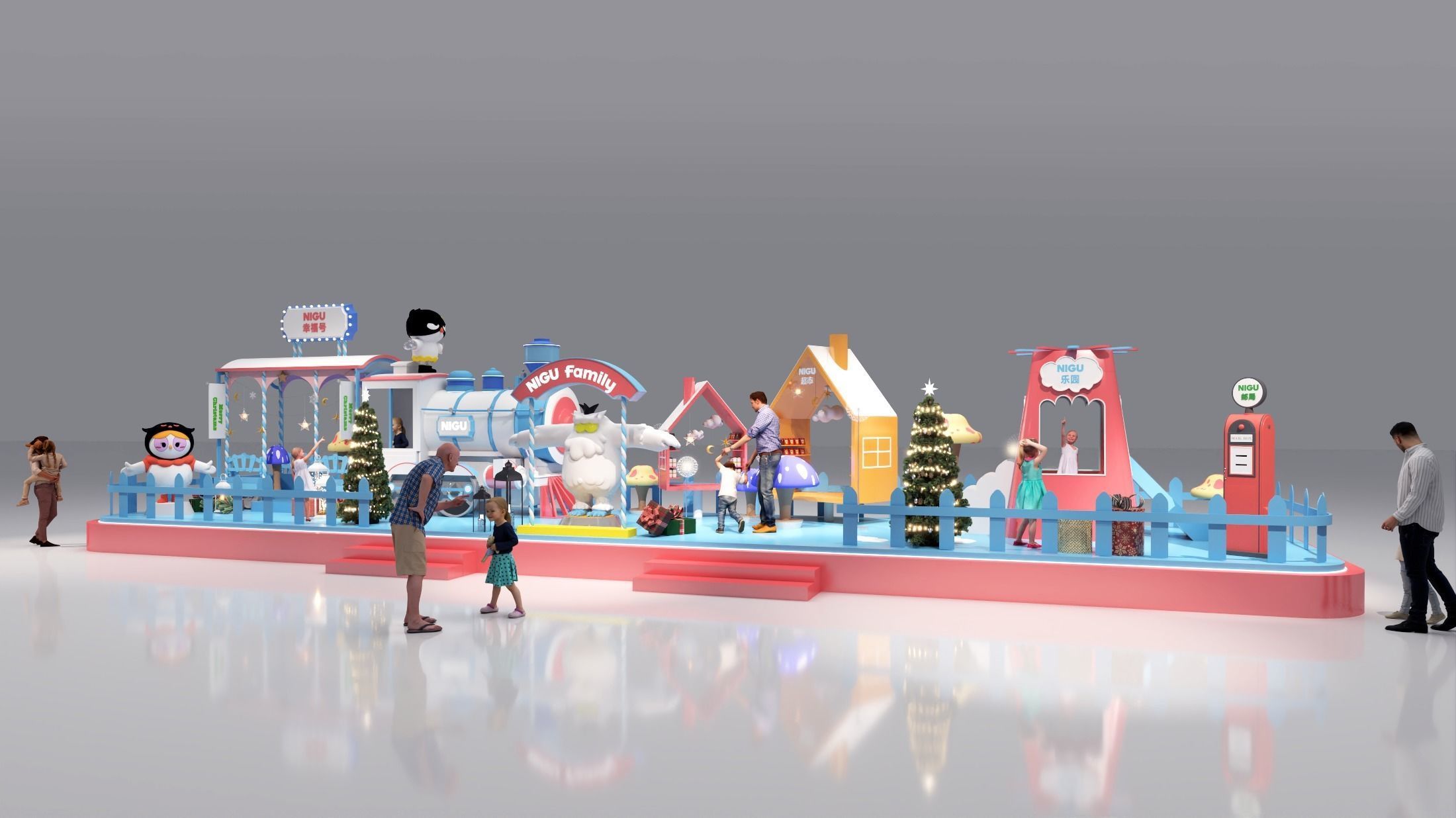 mall atrium booth 3D model_9