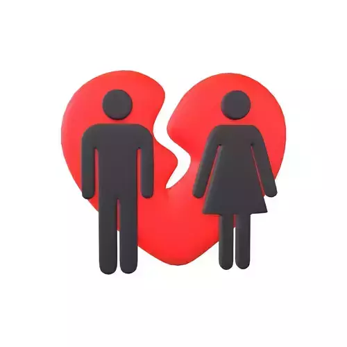 Divorce Symbol v1 002 Low-poly 3D model