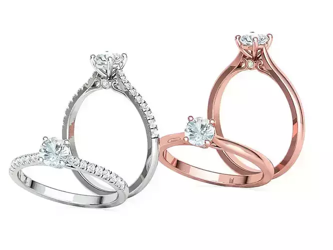 Camila Solitaire Rings Collection Half Carat Stone 