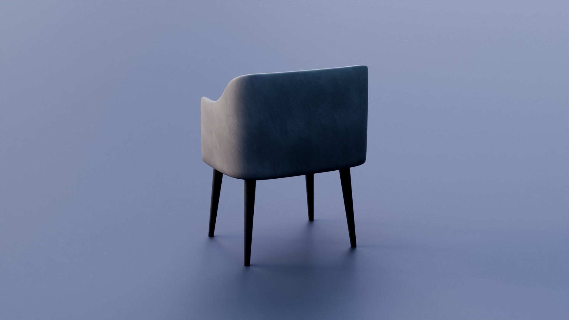 Chair Lowpoly armchair Low-poly 3D model_1