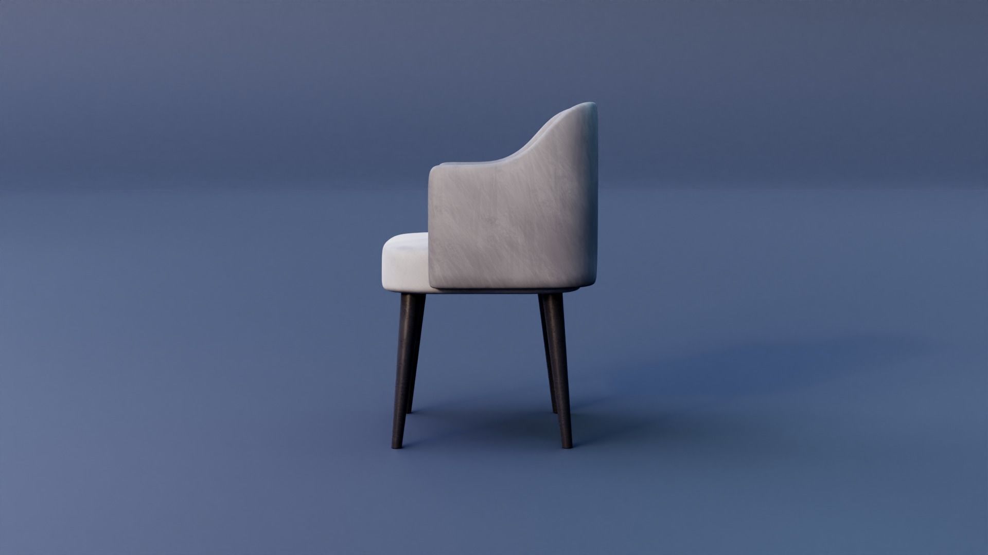 Chair Lowpoly armchair Low-poly 3D model_3
