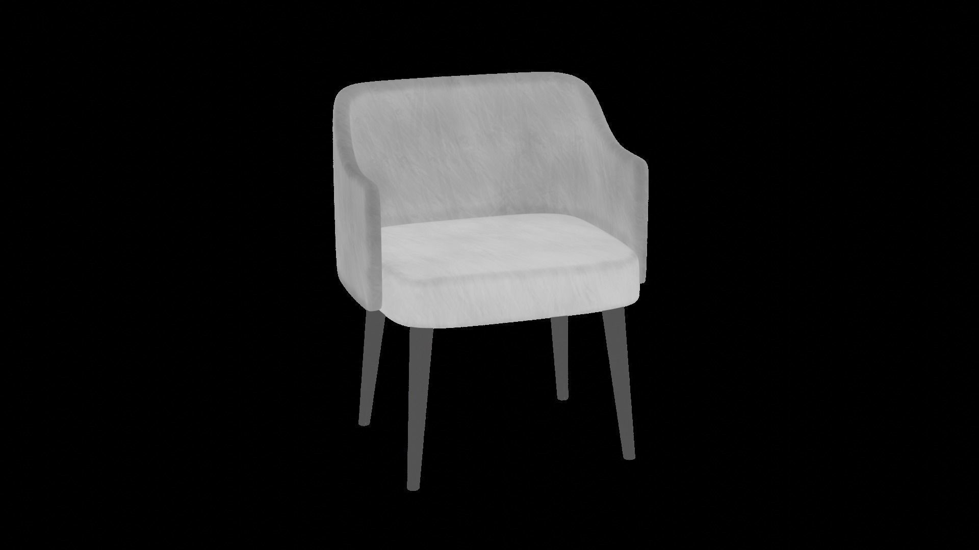 Chair Lowpoly armchair Low-poly 3D model_8