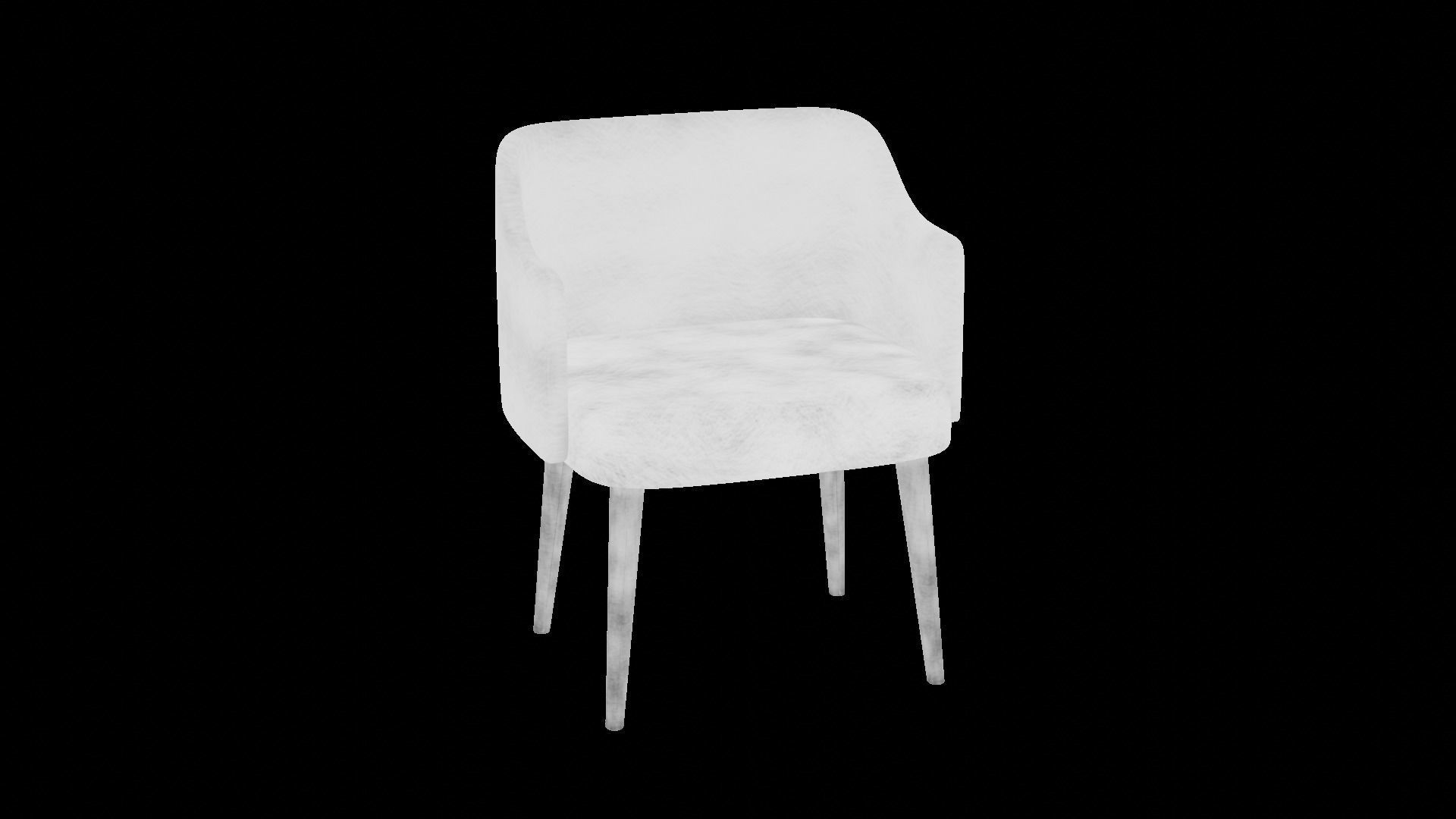 Chair Lowpoly armchair Low-poly 3D model_9