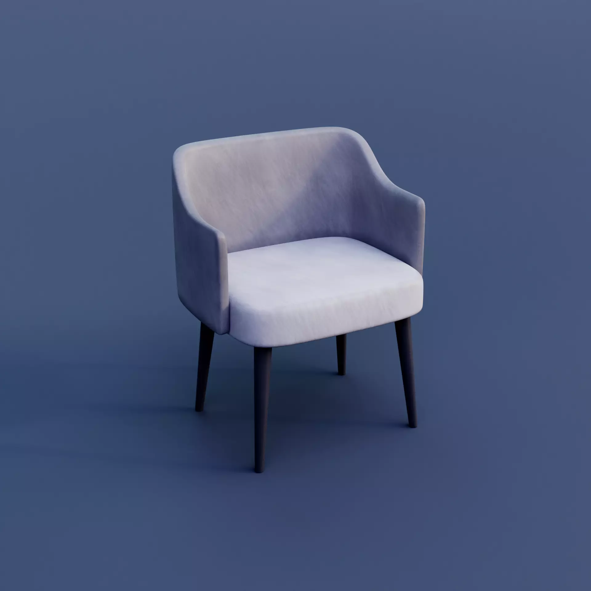 Chair Lowpoly armchair Low-poly 3D model_0