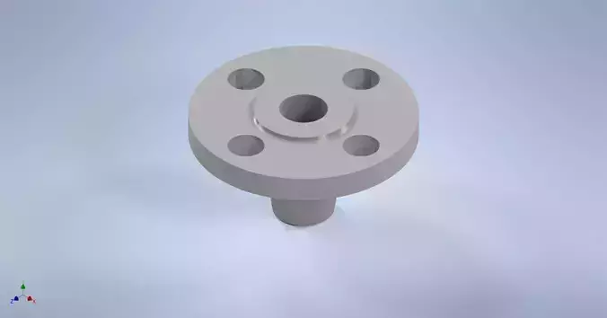 Weld-neck flanges 3-4 inch ASME-ANSI 3D print model