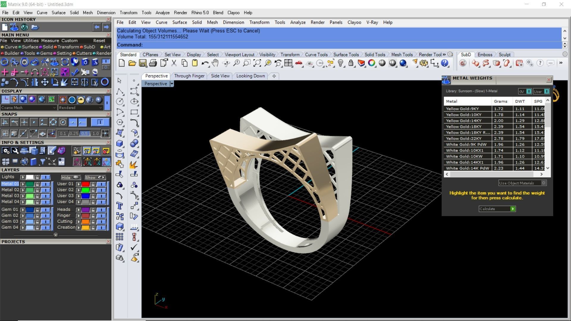 Curved 2 part fusion ring 3D print model_16
