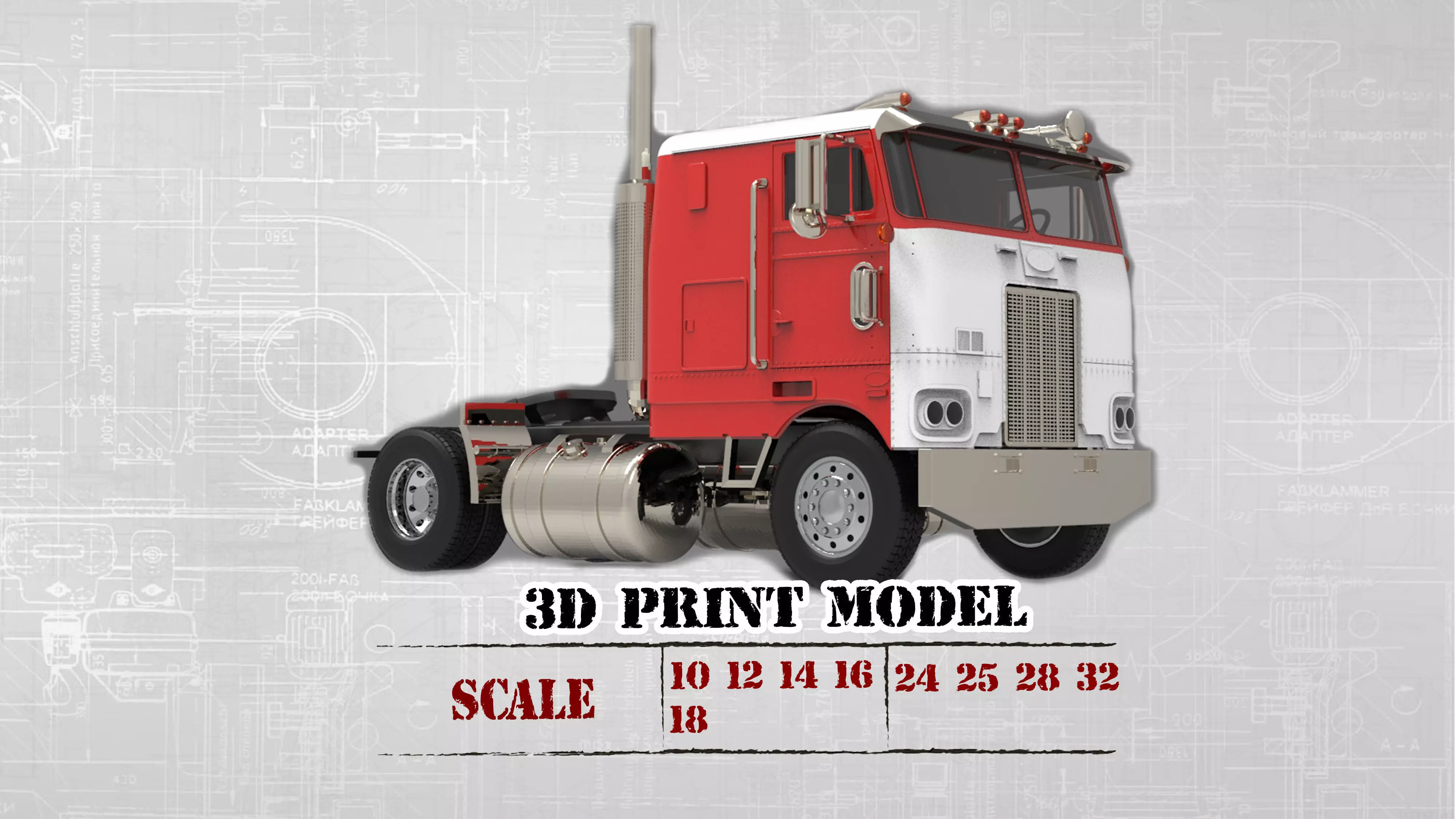3D printing STL print Old American Truck Model KIT 3D print model