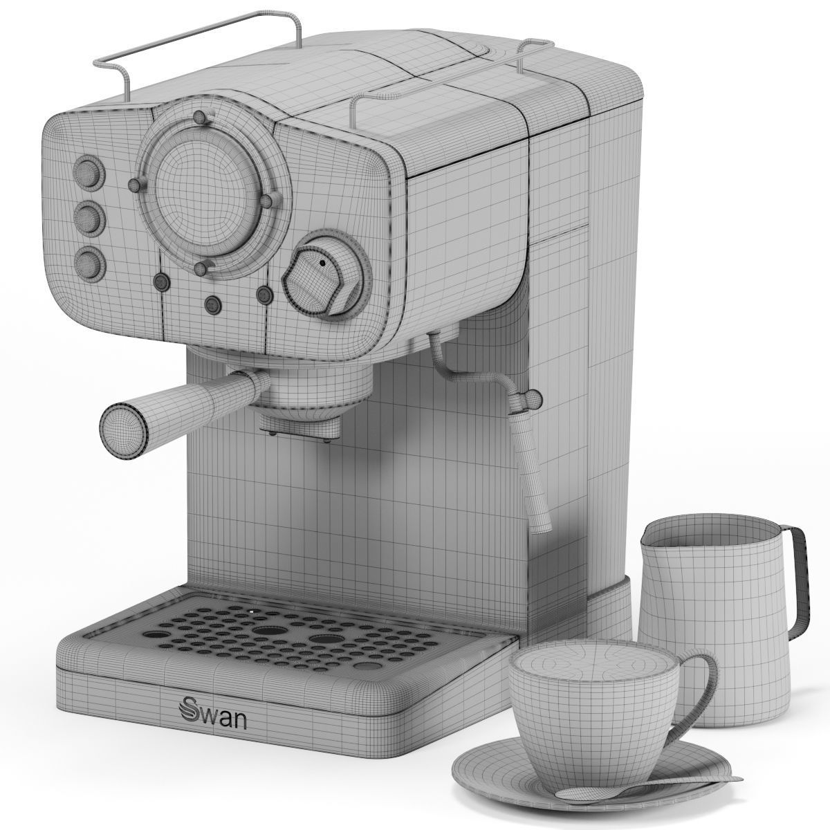 SWAN espresso coffee machine 3D model_18