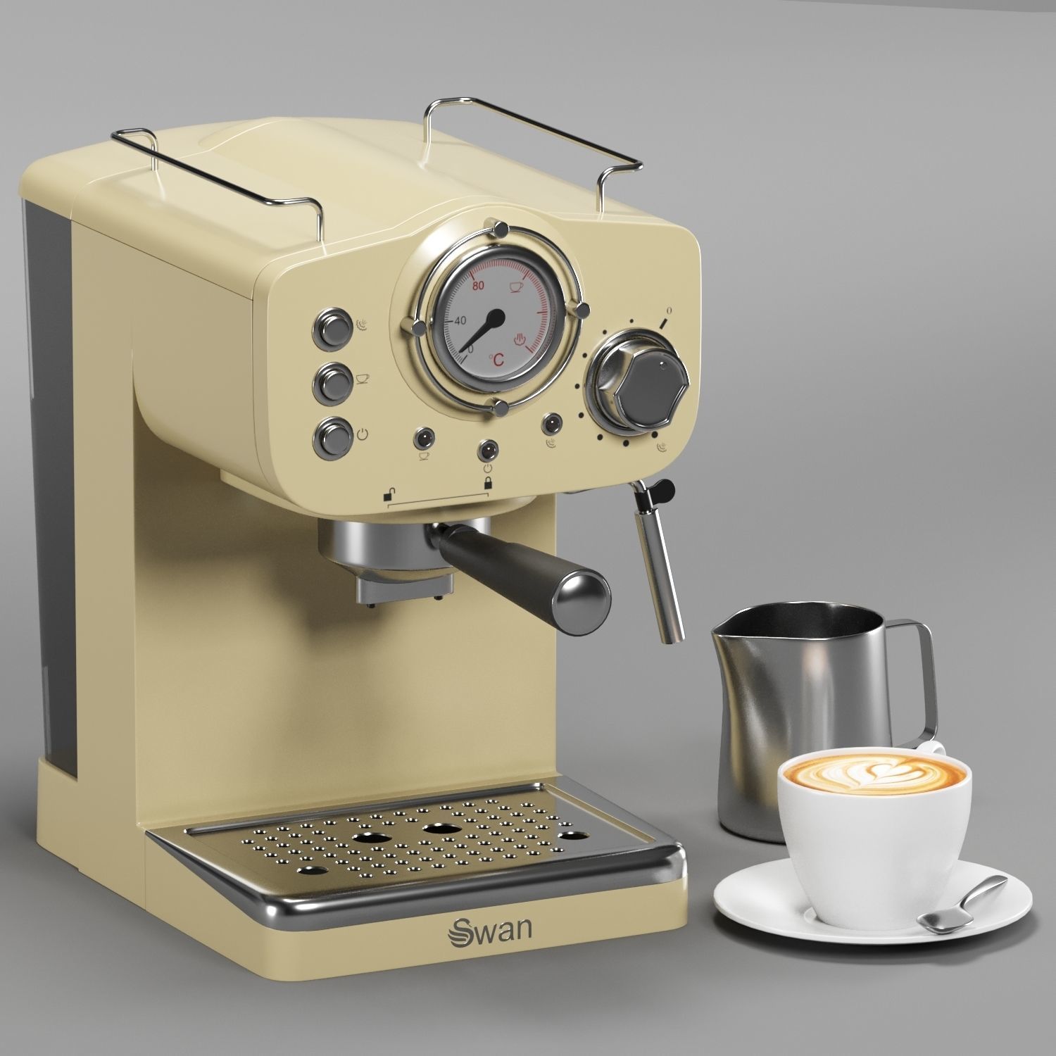 SWAN espresso coffee machine 3D model_1