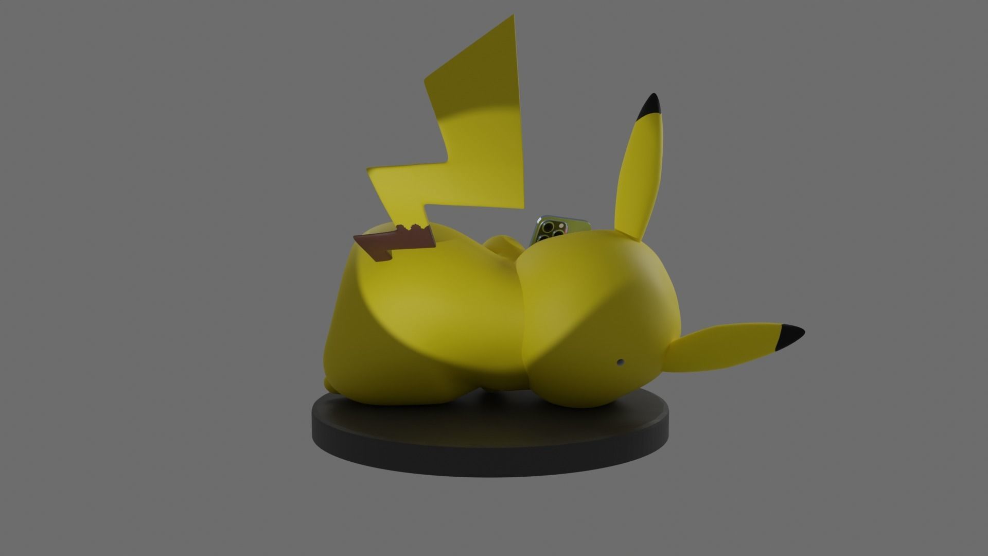 Pikachu charger for printing 3D print model_10
