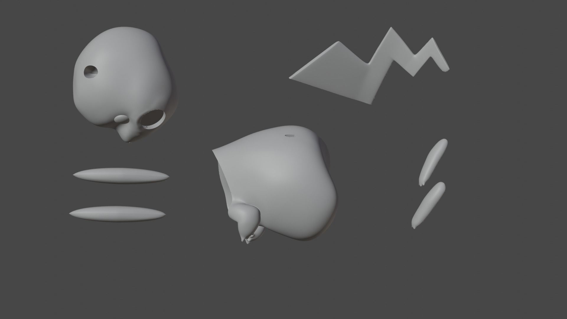 Pikachu charger for printing 3D print model_5