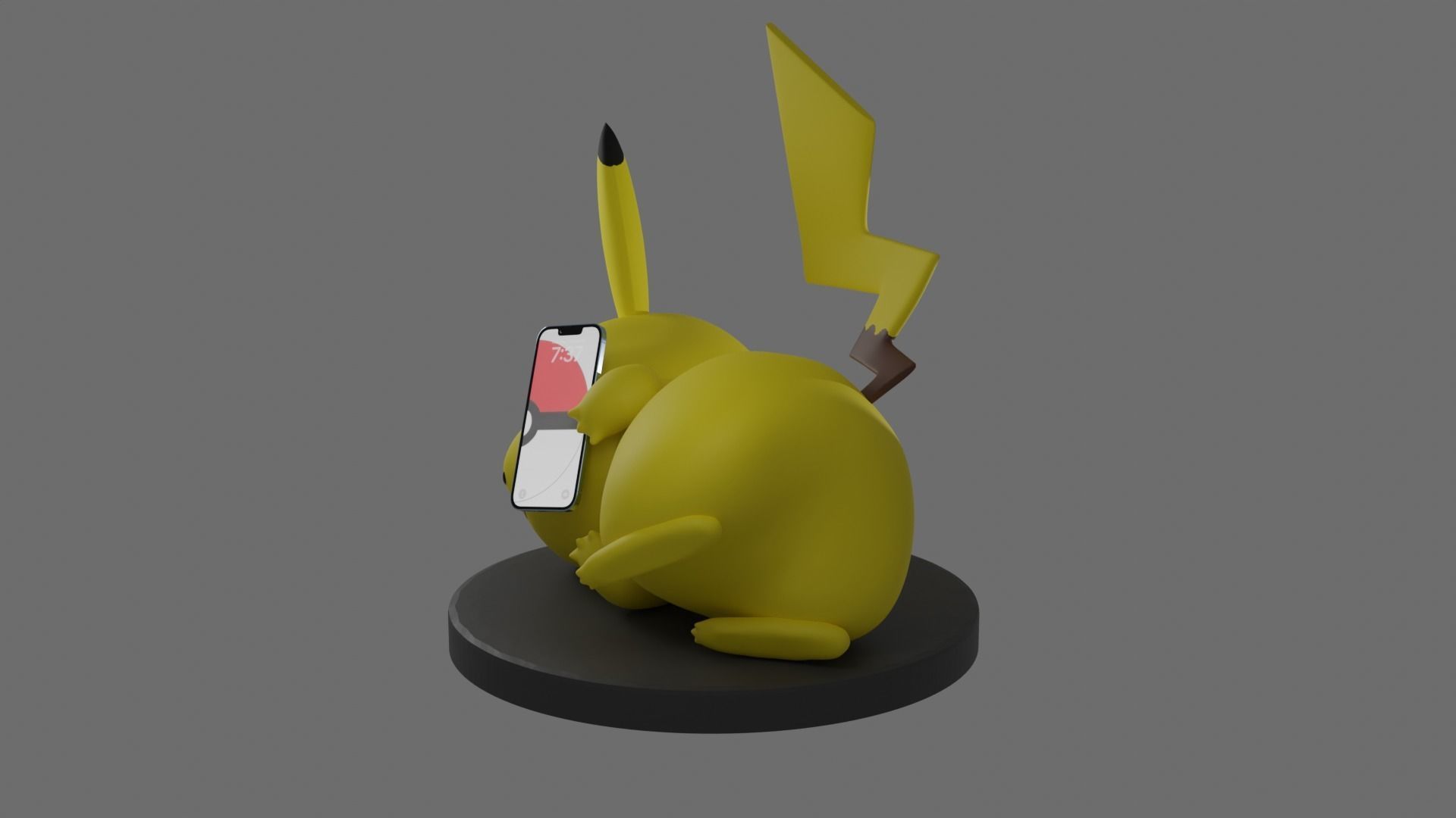 Pikachu charger for printing 3D print model_9