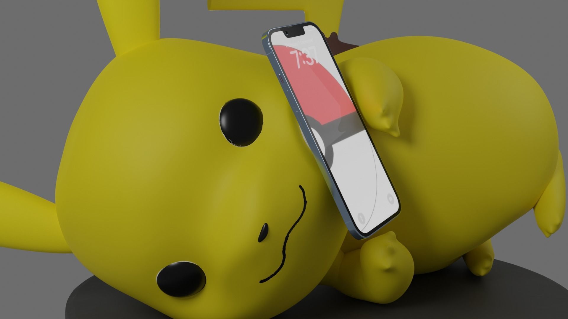 Pikachu charger for printing 3D print model_3