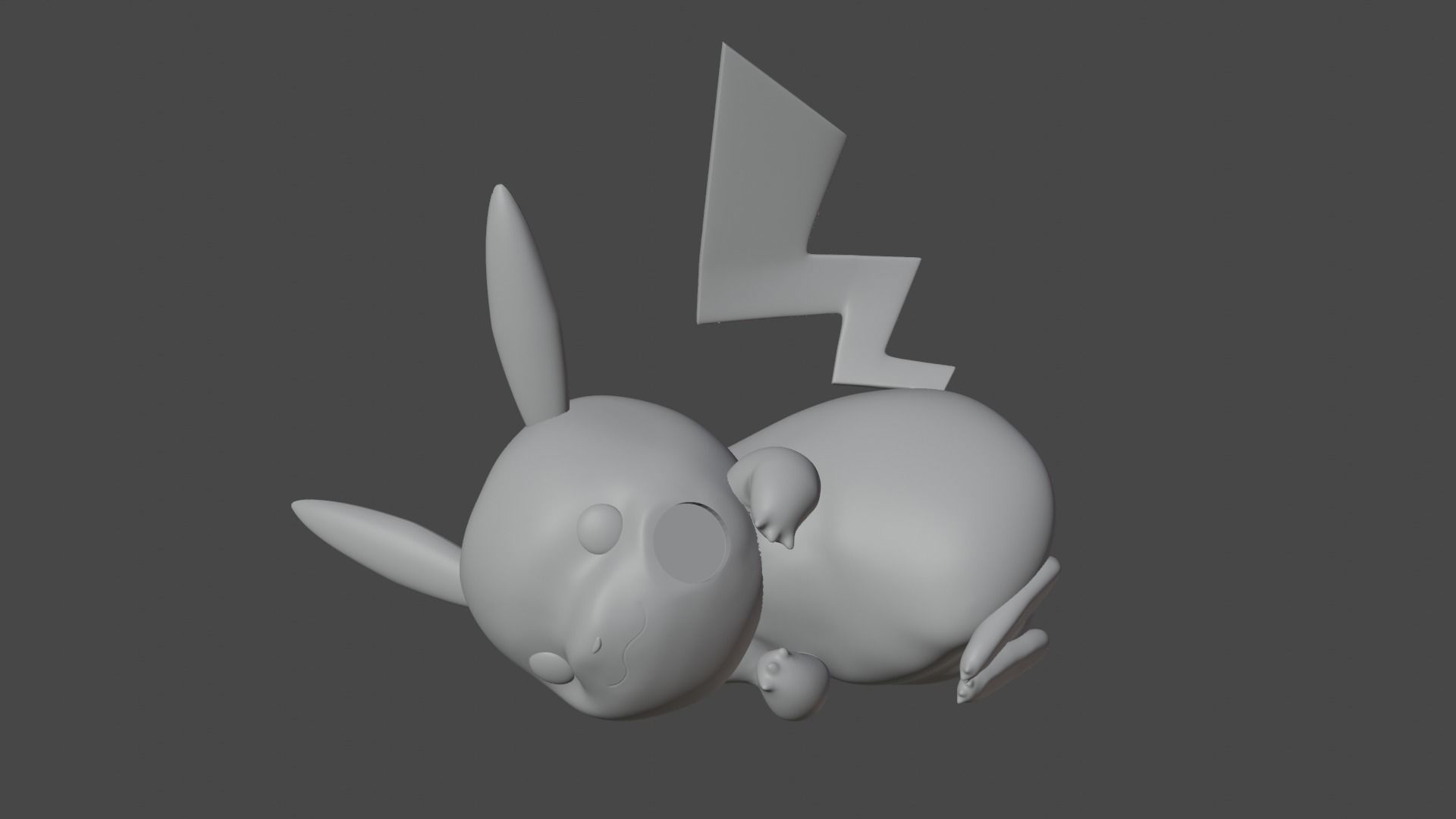 Pikachu charger for printing 3D print model_6