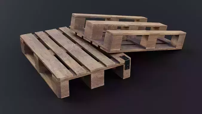 Pallet three wooden pallets