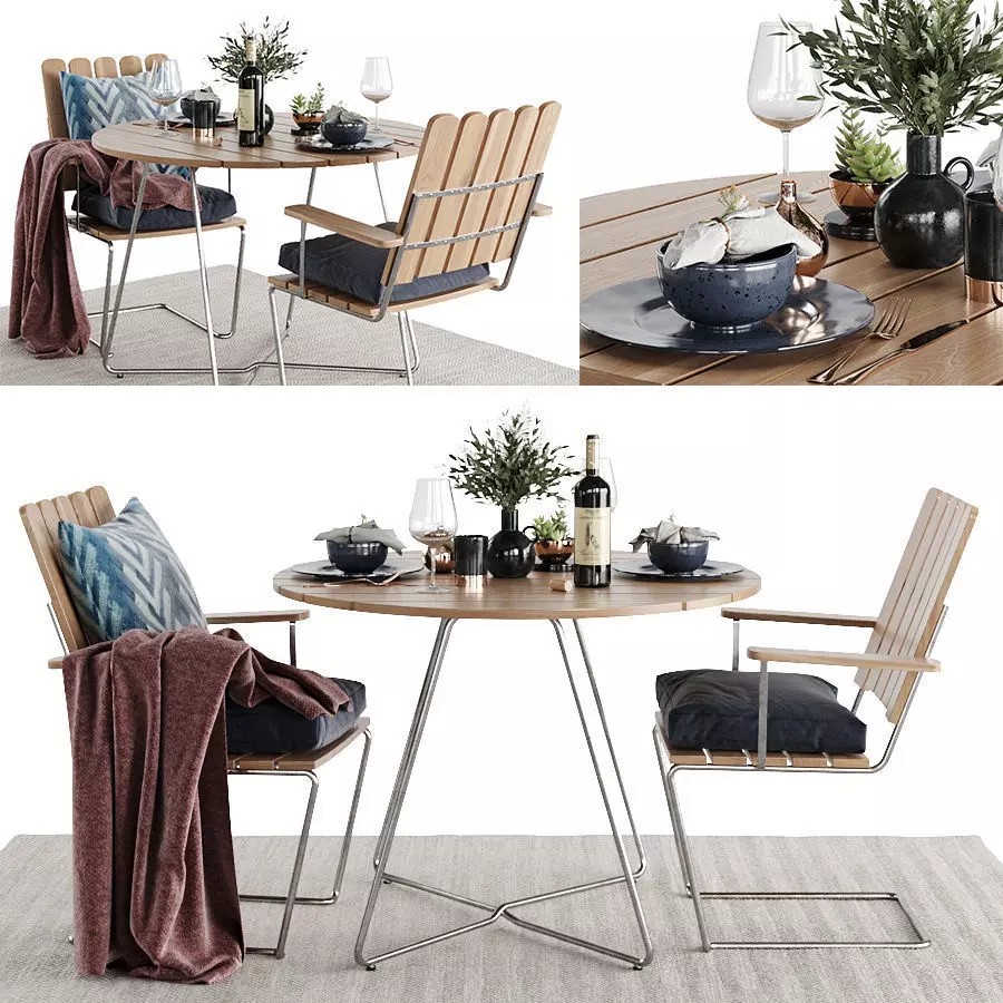 Outdoor Dining Set 3D model