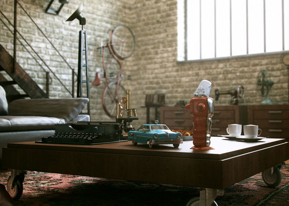 Archmodels vol 114 - retro type items 3D model_2