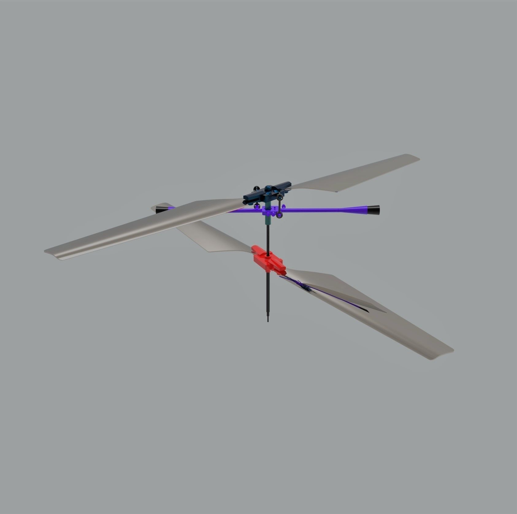 Rc Helicopter Low-poly 3D model_6