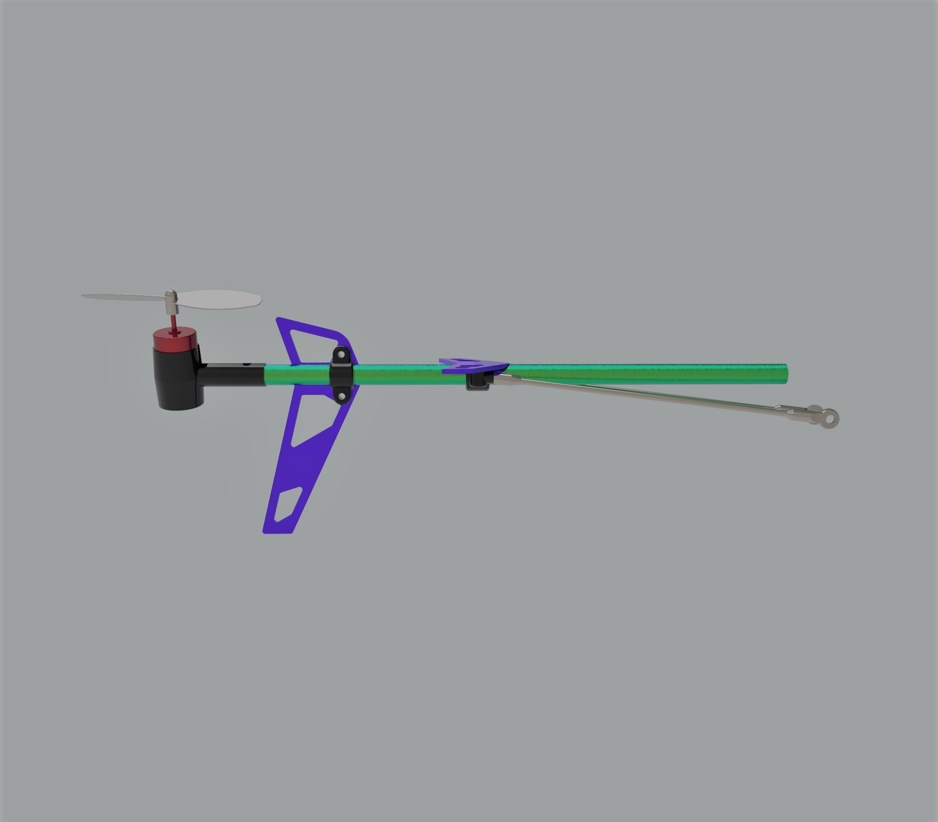 Rc Helicopter Low-poly 3D model_5