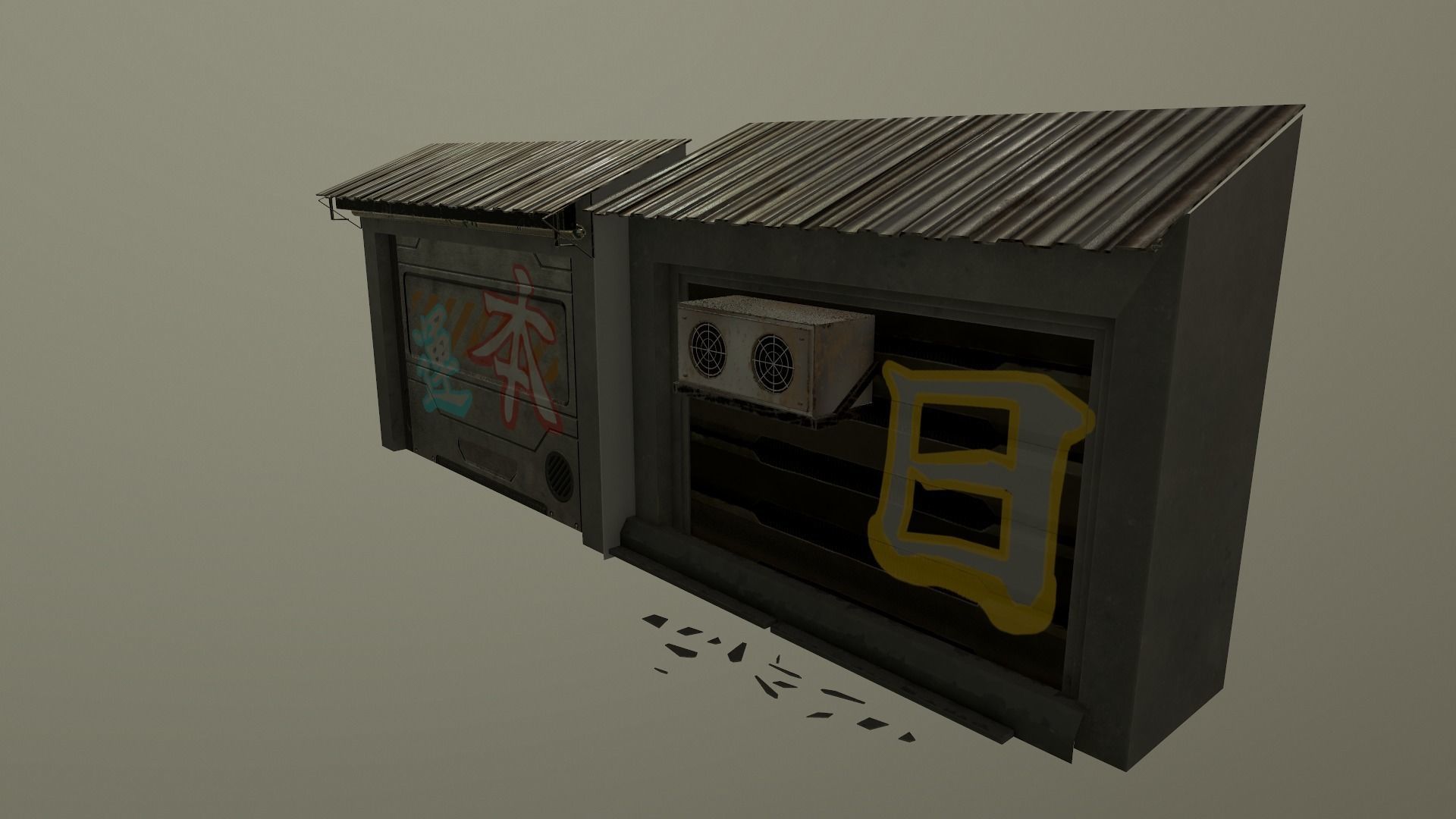  Cyberpunk Building 56  Low-poly 3D model_24