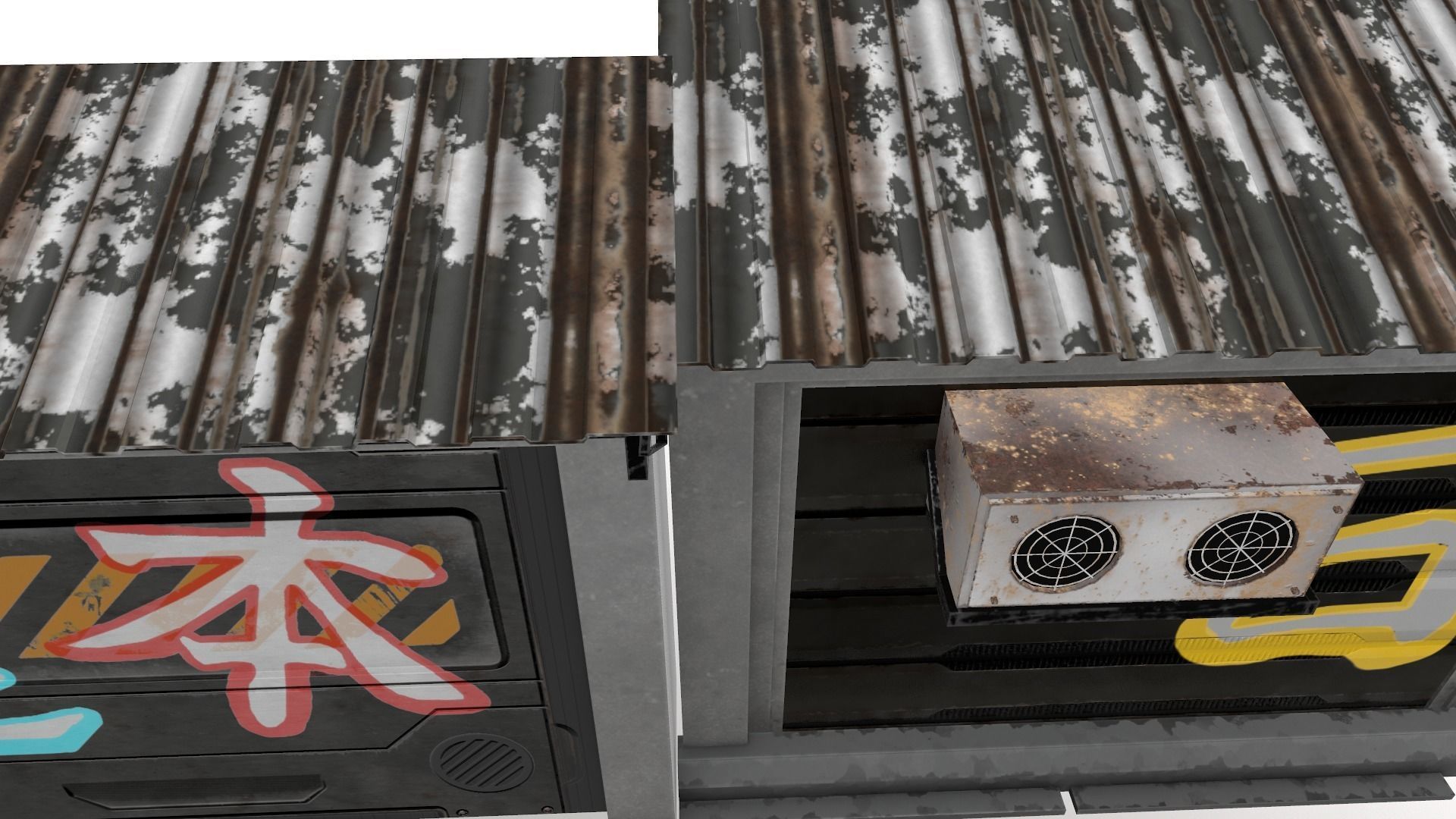  Cyberpunk Building 56  Low-poly 3D model_3