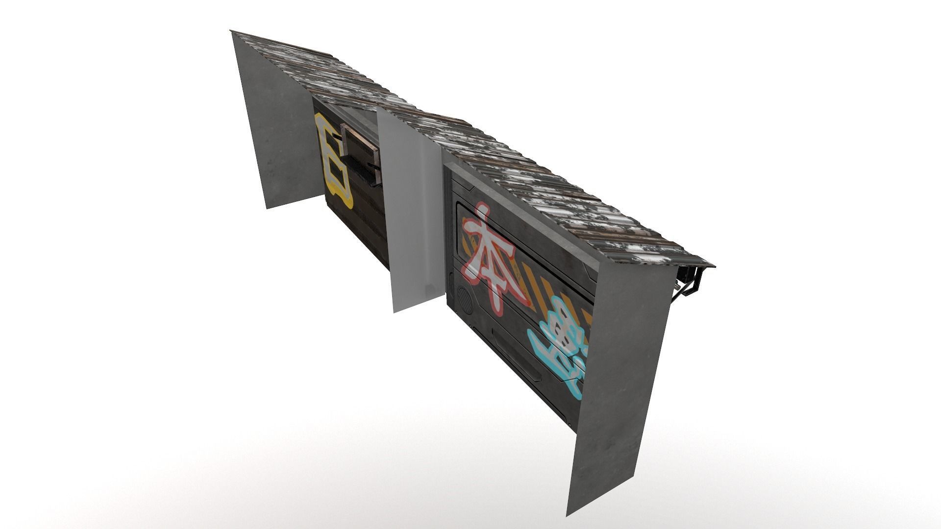  Cyberpunk Building 56  Low-poly 3D model_5